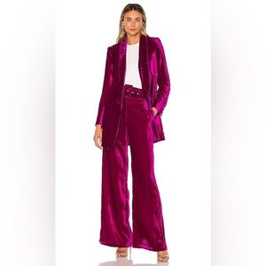 House of Harlow 1960 Women's Velvet Suit in Magenta- Only worn twice
